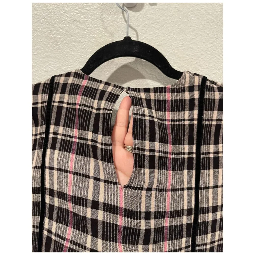 HATCH The Esme Plaid Striped Long Sleeve Maternity Dress - Picture 7 of 7